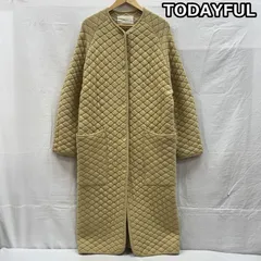 トゥデイフル キルティング ニット ロング コート ノーカラー ラグラン 12020012 レディース 38 ISItems【USED】【古着】【中古】50155646のサムネイル