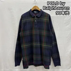 ポロバイラルフローレン 90年代 ビンテージ USA製 チェック 長袖 ポロシャツ 90s VINTAGE メンズ L ISItems【USED】【古着】【中古】50155224