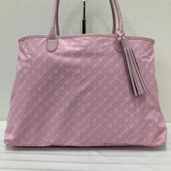 Y9009　GHERARDINI　ゲラルディーニ　 トートバッグ　肩掛け　モノグラム　 総柄　ピンク系　ソフティ　タッセル　 レディース