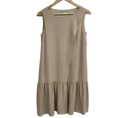 FOXEY NEW YORK(フォクシーニューヨーク) ワンピース サイズ40 M レディース 38139 ベージュ ノースリーブ/ひざ丈