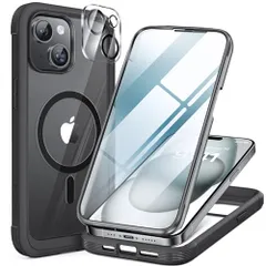 Miracase iPhone15 用 ケース MagSafe対応 9H 強化ガラス 360°保護 スマホケース いPhone15 用 カバー 全身バンパー保護ケース 6.1インチ フルカバー ワイヤレス充電対応 マグセーフ対応 マグネット搭 af9cee7a