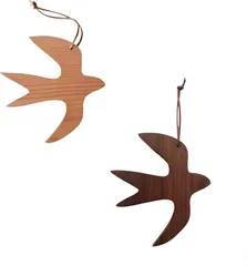 SESHIS つばめ オーナメント コースター 壁掛け インテリア オブジェ (大サイズ 4個セット,  ワンサイズ)