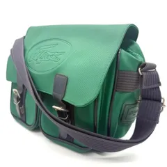 【美品】ラコステ LACOSTE ショルダーバッグ メッセンジャーバッグ ネイビー 紺