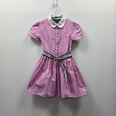 1244 ポロ ラルフローレン キッズ ストライプ ONE PIECE 5 サイズ ピンク KARA ONE PIECE