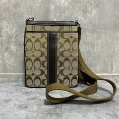 【COACH】コーチ シグネチャーショルダーバッグ シグネチャーモチーフ キャンバス レザー レディース ベージュ ブラウン 茶色 ショルダーバッグ クロスボディバッグ 斜め掛けバッグ レザートリム ロゴ刻印 型番6016