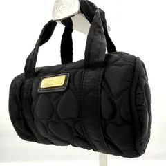 【美品】モスキーノ MOSCHINO ハンドバッグ ポーチ レザー ブラック ゴールド金具