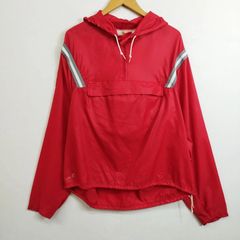 ハーフジップ アノラックパーカー レッド Sサイズ - メルカリ