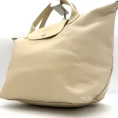 ロンシャン ル プリアージュ ハンドバッグ M ネイビー 紺 ナイロン レザー トート