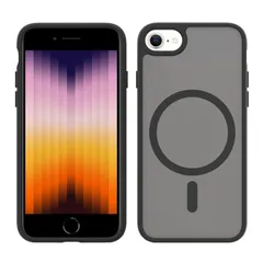 7) 8 se3 se2 se iPhone iPhone (ライトブラック EUMADOVE ワイアレス充電対応 米軍MIL規格 黄ばみなし マット感 薄型 軽量 iPhone7カバー PC 人気 マグネット搭載 ケース ケース iPhone8 耐衝撃 半透