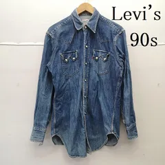 リーバイス 90s 98年 USA 製 バレンシア ショートホーン デニム ウエスタン シャツ 555 L 7205-1018 メンズ M ISItems【USED】【古着】【中古】50155315