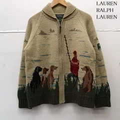 ローレンラルフローレン 90s 風景画 フィッシング ショールカラー カウチン ニット ジャケット メンズ L ISItems【USED】【古着】【中古】50155342のサムネイル