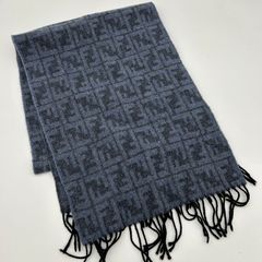 FENDI ズッカ柄 マフラー ブラック ベージュ - メルカリ