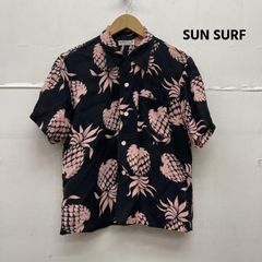 ✨名作✨SUN SURF サンサーフ パイナップル アロハシャツ M 黒 ピンク