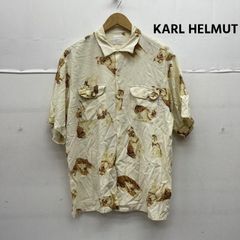 カールヘルム ニワトリ柄アロハシャツ レーヨン オーバーサイズ ピンク