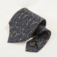 GUCCI グッチ ネクタイ ホースビット GGロゴ 馬具柄 シルク イタリア製 ネイビー 総柄 メンズ ブランドネクタイ レギュラータイ ビジネス フォーマル スーツ 紳士 高級 9.5cm 美品 紺 結婚式 パーティー 通勤