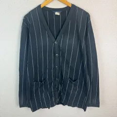 WOOLRICH ウールリッチ カーディガン ストライプ ブラック Mサイズ メンズ 古着 アメカジ ストリート レトロのサムネイル