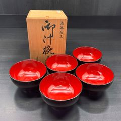 吸物椀 5客セット 鶴蒔絵 木箱入り - メルカリ