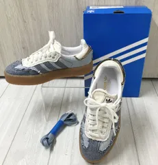 adidas SAMBAE W atmos II0001 アディダス スニーカー 22.5cm US5.5 UK4 ブルー系 デニム