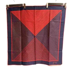 ジムトンプソン JIM THOMPSON スカーフ メンズ 紺 ネイビー 赤 レッド ■GY99