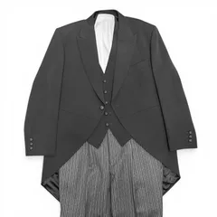 日本製 モーニングコート 燕尾服 タキシード 礼服 ３点セット スリーピース ウール