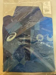 Y【Y4-44】◇ アシックス　XSサイズ　2020年 東京オリンピック　ボランティアユニフォーム　ポロシャツ　青色