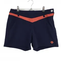 【新品】デサントゴルフ ショートパンツ ネイビー×レッド バイカラー 中田英寿  レディース 64/M ゴルフウェア DESCENTE
