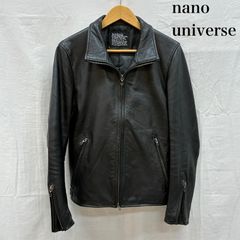 希少✨ナノユニバース オールレザー スタジャン ブラック 山羊皮 黒 S