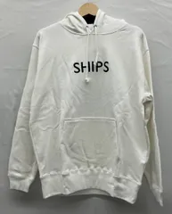 SHIPS シップス　パーカー ホワイト  フード　タグ付き　サイズL