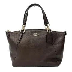 COACH(コーチ) ハンドバッグ メタリック レザー スモール ケルシー サッチェル F56127 ダークブラウン レザー