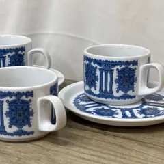レトロ風 洋風食器 Noritakeノリタケ スタタッキングマグカップ コーヒー ソーサー＆カップ セット 中古品 T801
