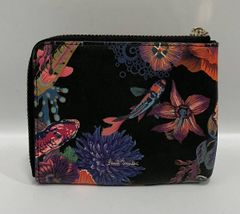 新品】ポールスミス✨フローラルストライプ 長財布 フラップ ネイビー