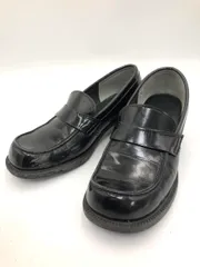 HARUTA ハルタ ベルトヒールアップ ローファー シューズ size24.5㎝/黒 ■■ レディース