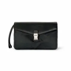 dunhill ダンヒル クラッチバッグ セカンドバッグ ブラック レザーストラップ付き メンズ