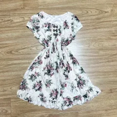 ヴィンテージ ピンク リボン フラワー ONE PIECE 姫ギャル ロギャル ラテ リズリサー깔 森ガール