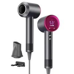 ドライヤー 大風量 【2026超高速&大風量モデル 風温可視化】 高濃度マイナスイオン ヘアドライヤー 速乾 美髪 1400W 高速ドライヤー 40m/s高風速 4段階温度調節&3段階風量 AIスマート温度制御 温冷風ワンタッチ切替 スマート 55c8879c