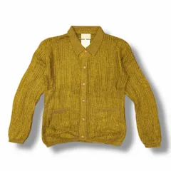 参考上代46200円 未使用 YOKE 25SS SILK MOHAIR BUTTONED CARDIGAN シルクモヘヤボタンカーディガン ニット ヨーク YK25SS0954S マスタード 2 （11960M）のサムネイル