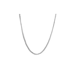 【新品】 [LUXSTAR] ベネチアンチェーン ネックレス メンズ レディース シルバー ゴールド 銀 金 316L サージカルステンレス 幅 2mm 3mm 長さ ブランド ボックスチェーン (シルバー 銀 太さ 2mm, 55cm) 0