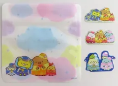 【中古】グッズセット おうじ＆おつきのコ＆とんかつ＆えびふらいのしっぽ(雲) ジッパーバッグ＆ステッカーセット 「映画 すみっコぐらし 空の王国とふたりのコ くじ」 E賞