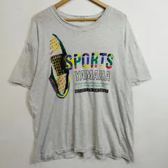 YAMAHA ヤマハ Tシャツ 半袖 フロント プリント スポーツ コットン 日本製 シングルステッチ 古着 VINTAGE グレー LL C1002のサムネイル