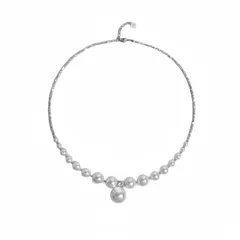 【新品】 [Liebendo] パール ネックレス レディース 結婚式 ネックレス ペンダント サージカルステンレス 金属アレルギー対応 つけっぱなし ジルコニア 細い 繊細 真珠 カジュアル オシャレ 冠婚葬祭 アクセサリー