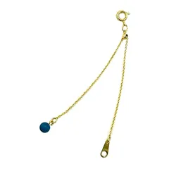 【新品】 [ジュエリーショップエム] アジャスター ネックレス スライド チェーン 延長 長さ調節 金属アレルギー対応 レディース ゴールド ad19 天然石 ターコイズ 10cm G 1