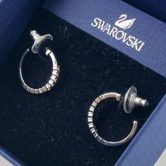 【美品】SWAROVSKI フープピアス クリスタル 美品 箱付き Swarovski スワロフスキー フープピアス クリスタル