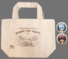 【中古】その他雑貨(キャラクター) 黒子テツヤ＆火神大我 ランチトート＆キラキラ缶バッジセット 「黒子のバスケ 黒子のティーパーティー in J-WORLD TOKYO」 ミニゲーム クッキーくじ A賞