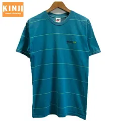 【中古】　NIKE　Tシャツ　90’s vintage　半袖　カットソー　トップス　クルーネック　コットン　ボーダー　ブランドロゴ　刺しゅう　白タグ　スポーツ　古着　/1953