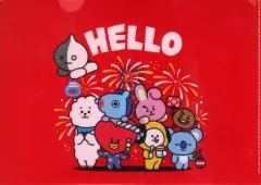 【中古】クリアファイル A4クリアファイル(JAPAN) 「BT21カフェ2019 WORLD」