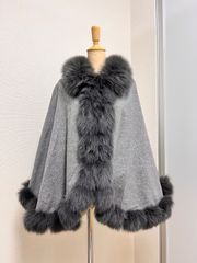 未使用級】SAGA FOX 肉厚ファーコート シルバーフォックス