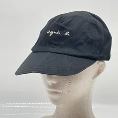 KO3972□agnes b. アニエスベー キャップ ブラック コットン アジャスター -60ｃｍ程度 フランス製