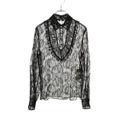 issey miyake me ブラック×シルバーペイント 長袖プリーツシャツ 