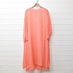 新品タグ付》ハグオーワー リネンオーバーダイカットオフヘム