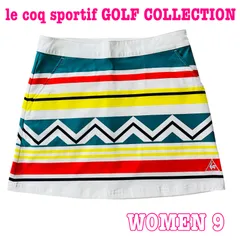 le coq GOLF ルコックゴルフ ロゴ刺繍 ボーダー柄 ストレッチ スカート 9